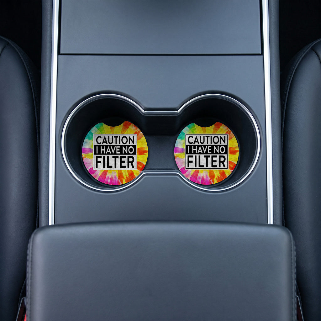 Sous-verre d'auto - Sarcasme - No Filter - ensemble de 2