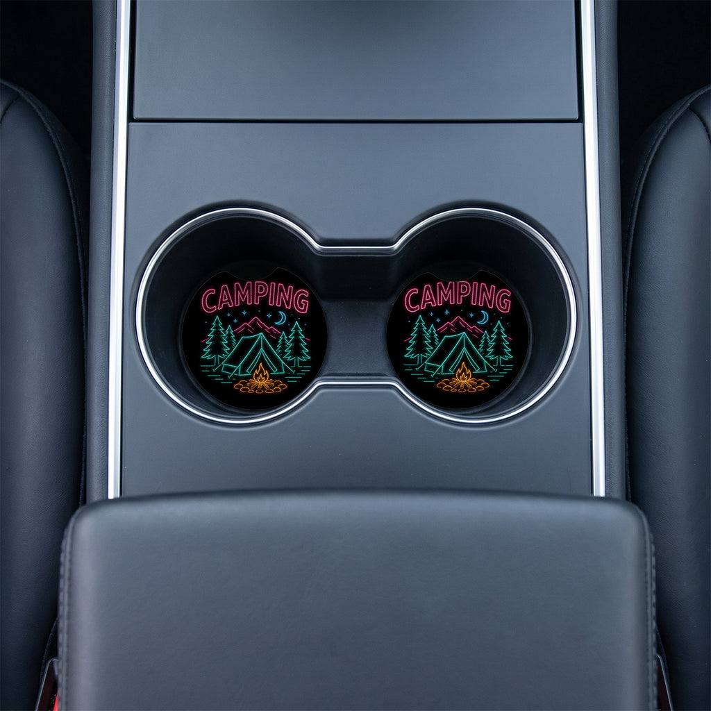 Sous verre Auto - Camping Neon