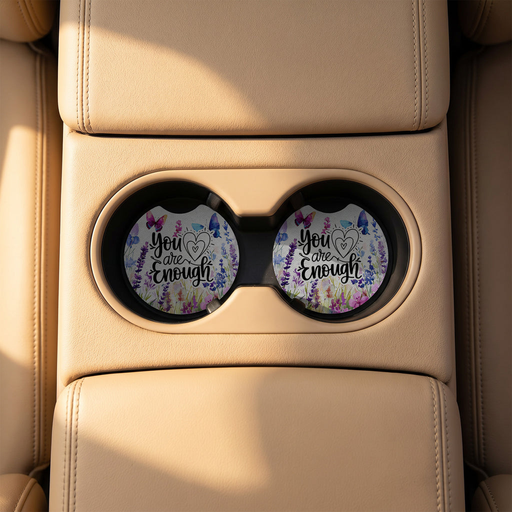 Sous-verre d'auto - Citation - You are Enough - ensemble de 2