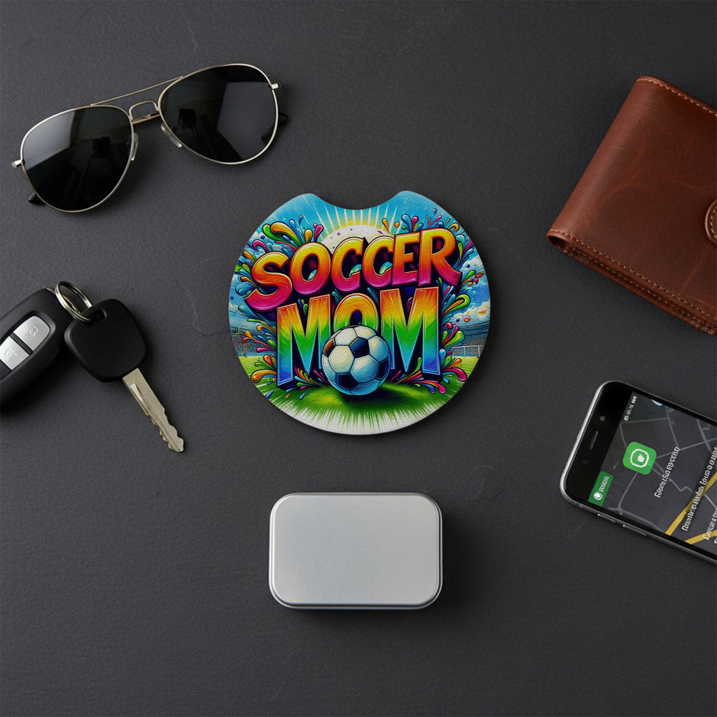Sous-verre d'auto - Soccer Mom - ensemble de 2