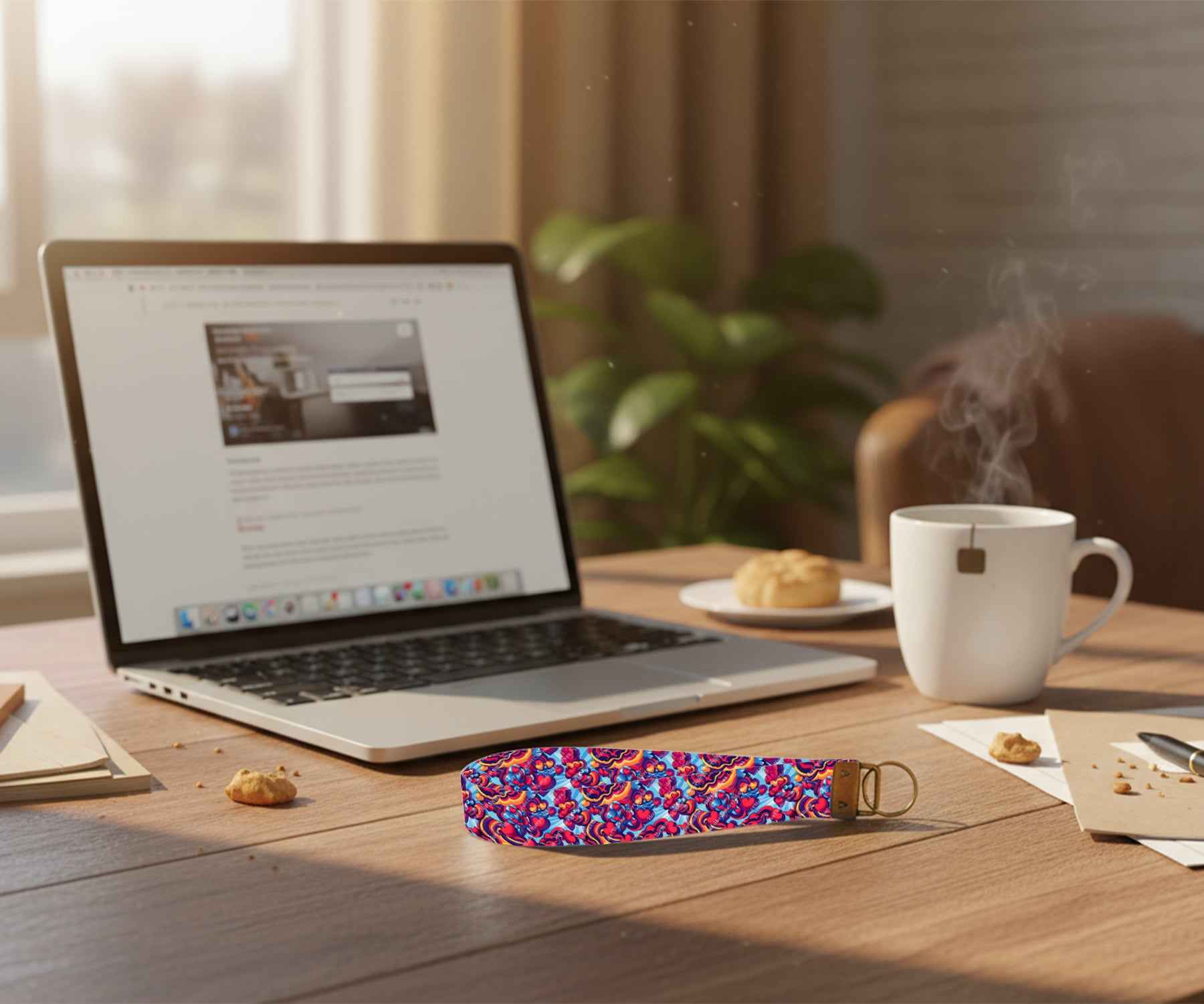 Porte-clés Tissu- St-Valentin - Pop Art Romantique