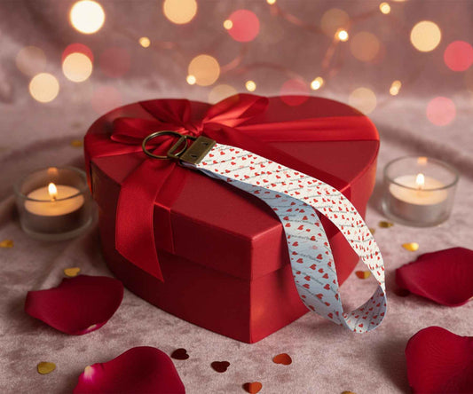 Porte-Clés en Tissu - St-Valentin - Ballons d'Amour