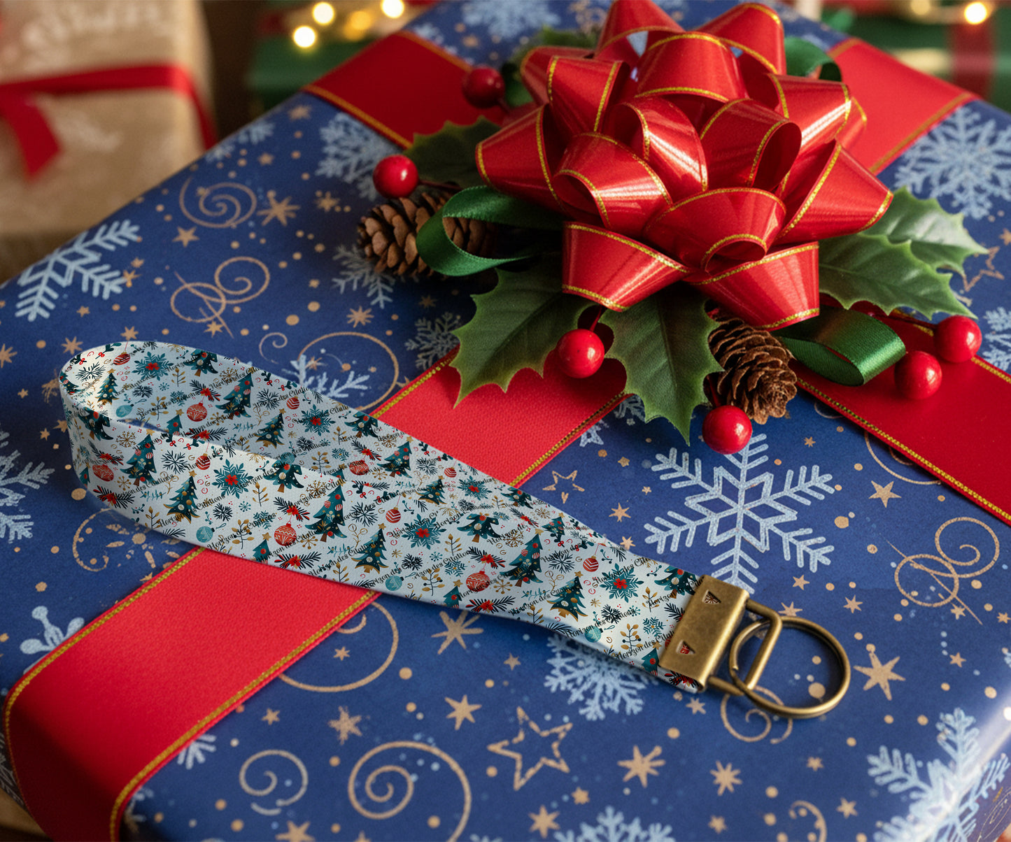 Porte Clés de poignet - Noël - Magie des Fêtes