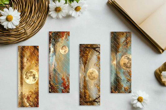 marque-pages en aluminium avec pompon - Automne - Lune d'Automne