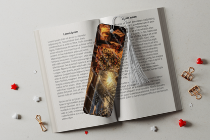 Ensemble de 4 signets en aluminium avec pompon - Noël - Magie des Guirlandes